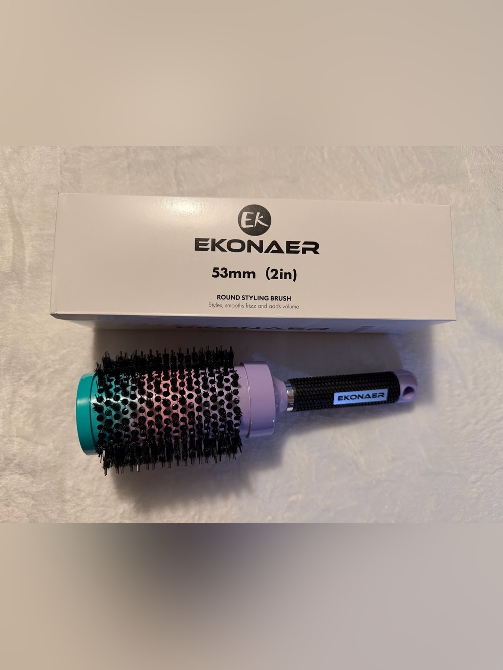 Ekonaer Round Styling Brush 53mm - Smooths Frizz & Adds Volume